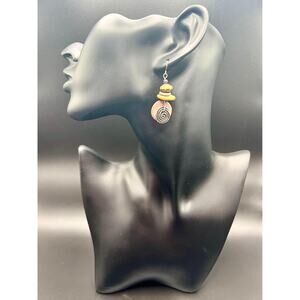 Vintage Spiral and Seed Earrings